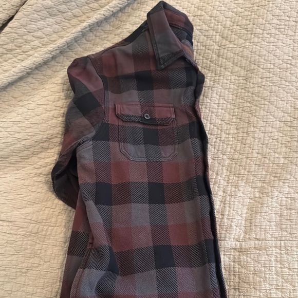 Red and Black Plaid Casual Button Down Shirt - Picture 6 of 6
